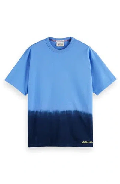 Scotch & Soda Dip Dye T-shirt In Blue