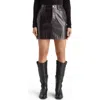 Scotch & Soda Faux Leather Miniskirt In Wine