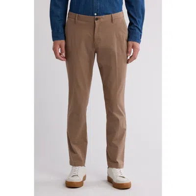 Scotch & Soda Flat Front Chino Pants In Brown