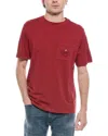 Scotch & Soda Garment-dyed Pocket T-shirt In Red