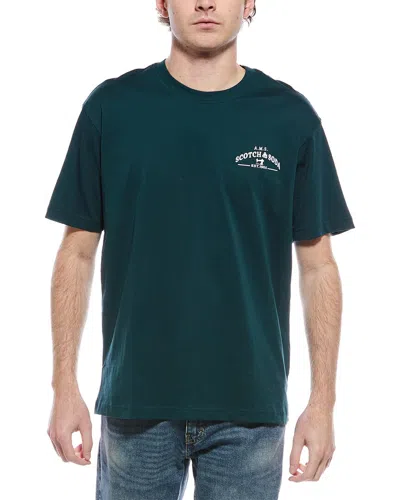 Scotch & Soda Graphic T-shirt In Green