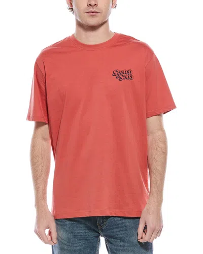 Scotch & Soda Graphic T-shirt In Red