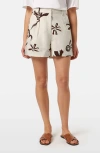 Scotch & Soda Floral-print Shorts In Inky Sun Linen