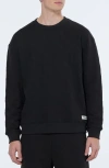 Scotch & Soda Jacquard Knit Texture Sweatshirt In Black