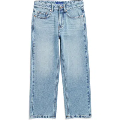 Scotch & Soda Kids' 5-pocket Straight Fit Jeans In Light Blue Pastel