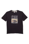 Scotch & Soda Kids' Cassette Graphic T-shirt In Meteorite