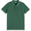 Scotch & Soda Boys' Garment Dyed Pique Polo - Little Kid, Big Kid In Bench Green