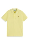 Scotch & Soda Kids' Cotton Piqué Polo In Sorbet Yellow