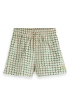 Scotch & Soda Kids' Geo Print Drawstring Shorts In Doubles Net