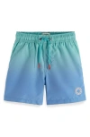 Scotch & Soda Boys' Mid Length Magic Swim Shorts - Little Kid, Big Kid In Diamond Blue A