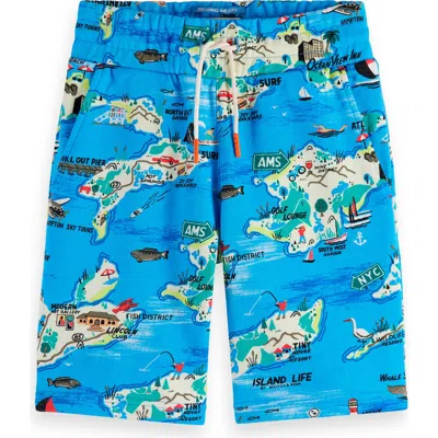 SCOTCH & SODA SCOTCH & SODA KIDS' PRINT COTTON SWEAT SHORTS