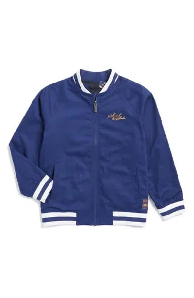 Scotch & Soda Kids' Reversible Bomber Jacket In Navy