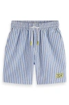 Scotch & Soda Boy's Striped Seersucker Textured Shorts