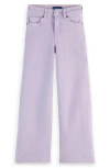 Scotch & Soda Kids' The Wave Wide Leg Jeans In Bright Lavender