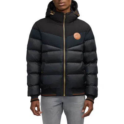 Scotch & Soda Kilyo Water Repellent Hooded Puffer Jacket In Black