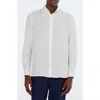 Scotch & Soda Linen Button-down Shirt In Off White