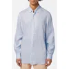 Scotch & Soda Linen Button-down Shirt In Shirt Blue