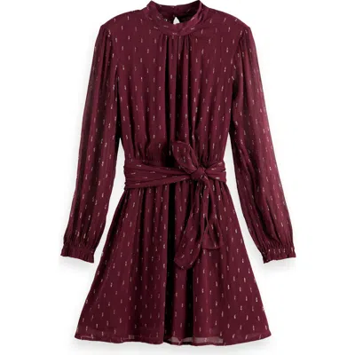 SCOTCH & SODA SCOTCH & SODA LONG SLEEVE METALLIC MINIDRESS 