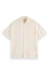 Scotch & Soda Macys Cross-stitch Camp Shirt In Cross Stitch Jacquard