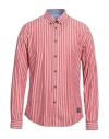 Scotch & Soda Man Shirt Rust Size L Cotton In Red