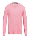 Scotch & Soda Man Sweater Magenta Size L Linen, Cotton