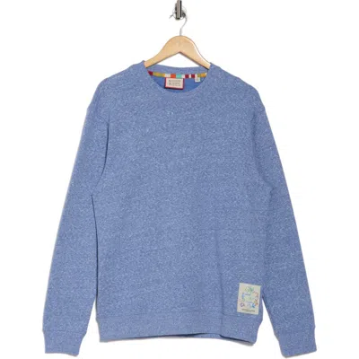 Scotch & Soda Mélange Sweatshirt In Boat Blue Melange