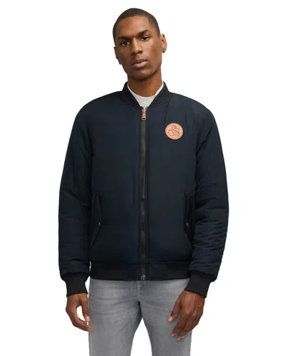 Scotch & Soda Men's Evlon Reversible Varsity Bomber Jacket In Black