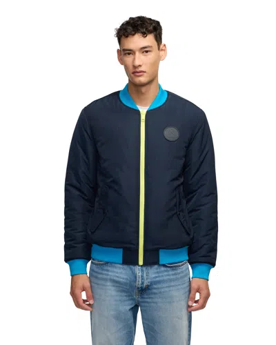 SCOTCH & SODA SCOTCH & SODA MEN'S EVLON REVERSIBLE VARSITY BOMBER JACKET