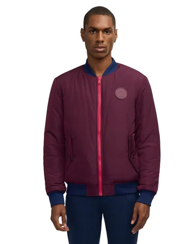 Scotch & Soda Men's Evlon Reversible Varsity Bomber Jacket In Red