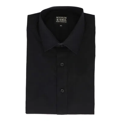 Scotch & Soda Mens Black Dress Shirt
