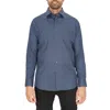 Scotch & Soda Dot Print Modern Fit Dress Shirt In Black