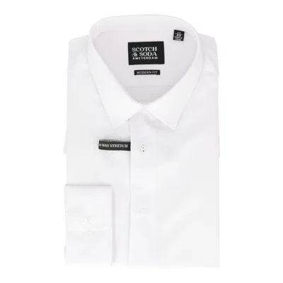 Scotch & Soda Mens White Dress Shirt