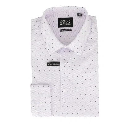 Scotch & Soda Mens White Multi Dress Shirt