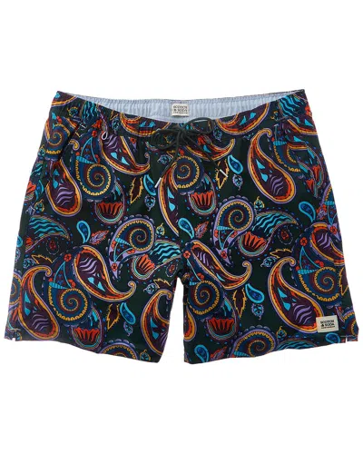 Scotch & Soda Miami Ice Swim Trunk In Green