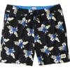 Scotch & Soda Midnight Garden Swim Trunks In Black Grey