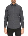 Scotch & Soda Modern Fit Flower Stretch Cotton Dress Shirt In Black