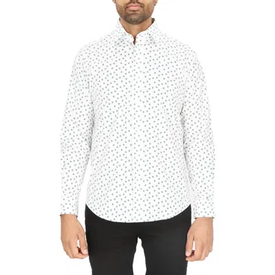 SCOTCH & SODA SCOTCH & SODA MODERN FIT FLOWER STRETCH COTTON DRESS SHIRT