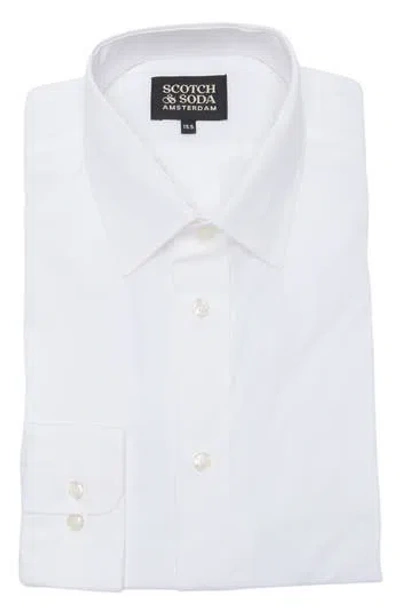 Scotch & Soda Men's Point Collar Dress Shirt In White