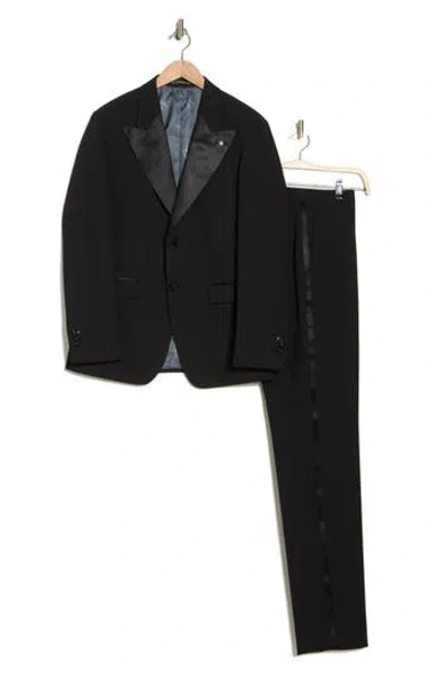 Scotch & Soda Modern Fit Tuxedo In Black