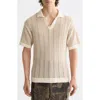 Scotch & Soda Open Knit Johnny Collar Polo Sweater