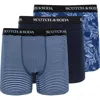Scotch & Soda 3-pack Cotton Stretch Trunks In Navy/light Blue