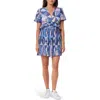 Scotch & Soda Patchwork Pleated Minidress In Memory Quilt