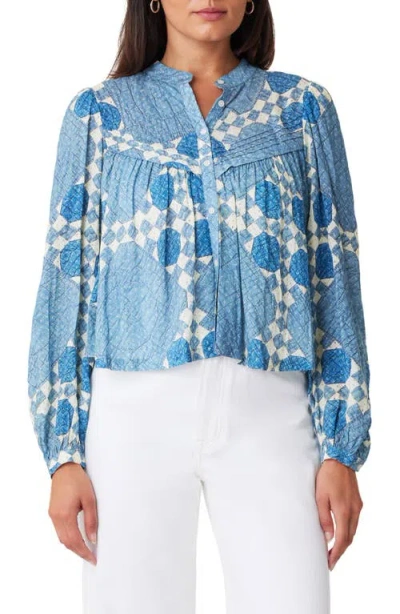 Scotch & Soda Pintuck Shirt In Heirloom Quilt