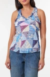 Scotch & Soda Quilt Print Tank In Memory Quilt