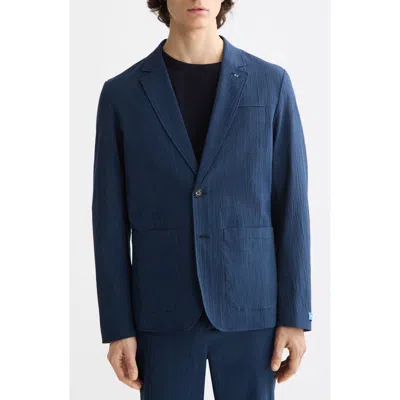 Scotch & Soda Regular Fit Unconstructed Cotton Stretch Seersucker Suit Jacket