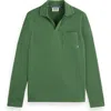 Scotch & Soda Men's Relaxed-fit Long-sleeve Pocket Polo Shirt In Sage Green
