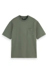 Scotch & Soda Relaxed Pocket T-shirt In Green
