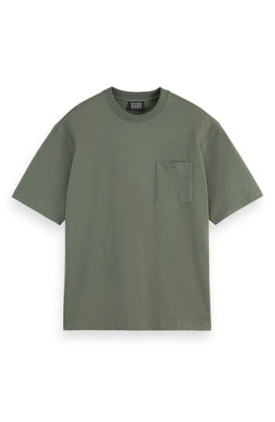 Scotch & Soda Relaxed Pocket T-shirt In Green