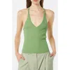 Scotch & Soda Rib Racerback Sweater Tank In Pistachio