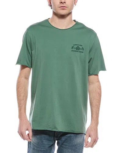 Scotch & Soda Roll Neck T-shirt In Green